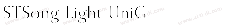 STSong Light UniG字体转换